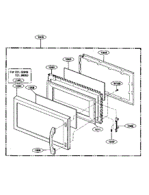 Door Parts parts for Kenmore Microwave 721.80599401 (72180599401, 721 80599401) from AppliancePartsPros.com