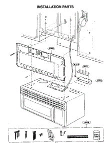 Installation Parts parts for Kenmore Microwave 721.80599401 (72180599401, 721 80599401) from AppliancePartsPros.com