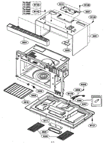 Oven Cavity Parts parts for Kenmore Microwave 721.80602500 (72180602500, 721 80602500) from AppliancePartsPros.com