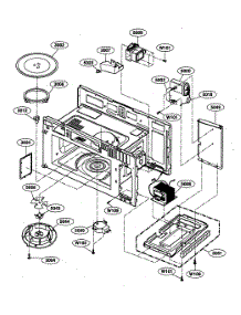 Interior Parts 1 parts for Kenmore Microwave 721.80602500 (72180602500, 721 80602500) from AppliancePartsPros.com