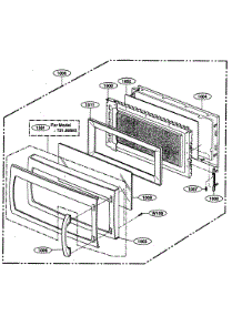 Door Parts parts for Kenmore Microwave 721.80603500 (72180603500, 721 80603500) from AppliancePartsPros.com