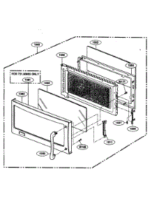 Door Parts parts for Kenmore Microwave 721.80803400 (72180803400, 721 80803400) from AppliancePartsPros.com