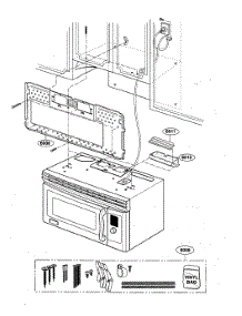 Installation parts for Kenmore Microwave 721.80803401 (72180803401, 721 80803401) from AppliancePartsPros.com