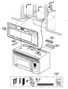 Installation Parts parts for Kenmore Microwave 721.80804400 (72180804400, 721 80804400) from AppliancePartsPros.com