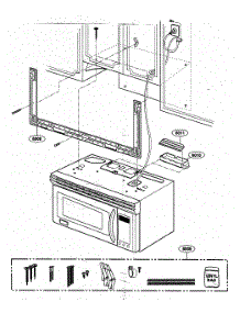 Installation Parts parts for Kenmore Microwave 721.80824500 (72180824500, 721 80824500) from AppliancePartsPros.com