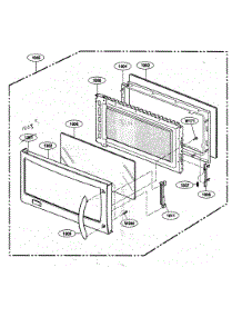 Door Parts parts for Kenmore Microwave 721.80824500 (72180824500, 721 80824500) from AppliancePartsPros.com