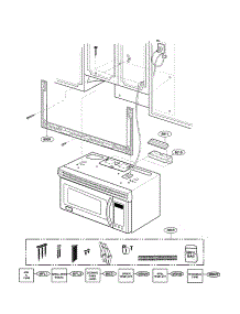 Installation Parts parts for Kenmore Microwave 721.80829500 (72180829500, 721 80829500) from AppliancePartsPros.com