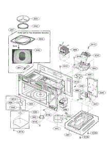 Interior Parts I parts for Kenmore Microwave 721.80832500 (72180832500, 721 80832500) from AppliancePartsPros.com