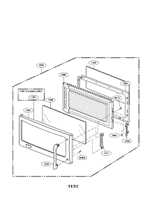 Door Parts parts for Kenmore Microwave 721.80833500 (72180833500, 721 80833500) from AppliancePartsPros.com