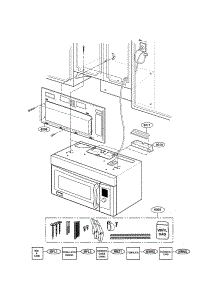 Installation Part parts for Kenmore Microwave 721.80833500 (72180833500, 721 80833500) from AppliancePartsPros.com