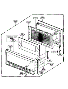 Door Assy parts for Kenmore Microwave 721.80863400 (72180863400, 721 80863400) from AppliancePartsPros.com