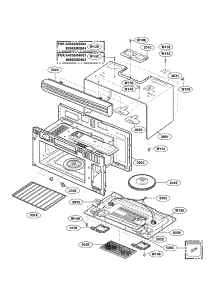 Oven Cavity Parts parts for Kenmore Microwave 721.80869400 (72180869400, 721 80869400) from AppliancePartsPros.com