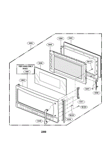 Door Parts parts for Kenmore Microwave 721.80869400 (72180869400, 721 80869400) from AppliancePartsPros.com