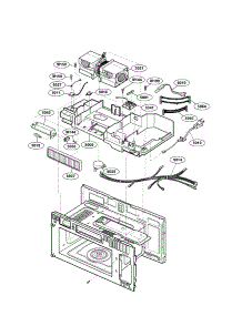 Interior Parts-Ii parts for Kenmore Microwave 721.80869400 (72180869400, 721 80869400) from AppliancePartsPros.com
