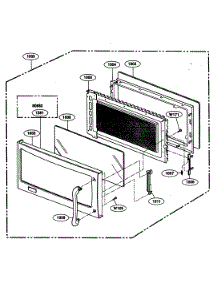 Door Parts parts for Kenmore Microwave 721.80884400 (72180884400, 721 80884400) from AppliancePartsPros.com