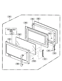 Door Panel parts for Kenmore Microwave 721.80889400 (72180889400, 721 80889400) from AppliancePartsPros.com