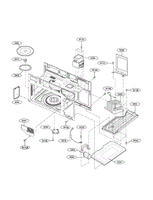 Interior Fig 1 parts for Kenmore Microwave 721.81043700 (72181043700, 721 81043700) from AppliancePartsPros.com
