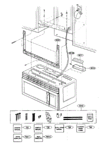 Installation Parts parts for Kenmore Microwave 721.81623600 (72181623600, 721 81623600) from AppliancePartsPros.com