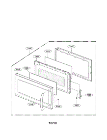 Door Assembly Parts parts for Kenmore Microwave 721.85022010 (72185022010, 721 85022010) from AppliancePartsPros.com