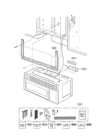 Installation Parts parts for Kenmore Microwave 721.85029010 (72185029010, 721 85029010) from AppliancePartsPros.com