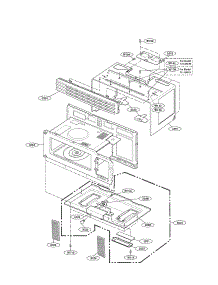 Oven Cavity Parts Assembly parts for Kenmore Microwave 721.85029010 (72185029010, 721 85029010) from AppliancePartsPros.com