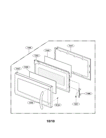 Door Assembly Parts parts for Kenmore Microwave 721.85029010 (72185029010, 721 85029010) from AppliancePartsPros.com