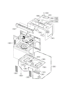 Oven Cavity Parts Assembly parts for Kenmore Microwave 721.85032010 (72185032010, 721 85032010) from AppliancePartsPros.com