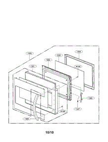 Door Assembly Parts parts for Kenmore Microwave 721.85033010 (72185033010, 721 85033010) from AppliancePartsPros.com