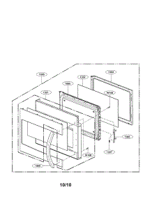 Door Assembly Parts parts for Kenmore Microwave 721.85039010 (72185039010, 721 85039010) from AppliancePartsPros.com