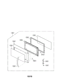 Door Assembly Parts parts for Kenmore Microwave 721.85063010 (72185063010, 721 85063010) from AppliancePartsPros.com