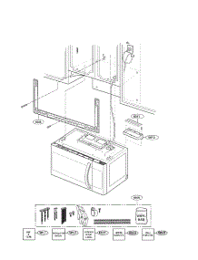 Installation Parts parts for Kenmore Microwave 721.85063010 (72185063010, 721 85063010) from AppliancePartsPros.com