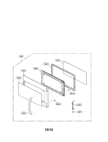 Door Assembly Parts parts for Kenmore Microwave 721.85069010 (72185069010, 721 85069010) from AppliancePartsPros.com
