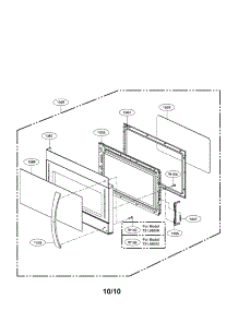 Door Assembly Parts parts for Kenmore Microwave 721.86002010 (72186002010, 721 86002010) from AppliancePartsPros.com
