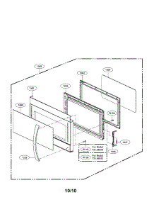 Door Assembly Parts parts for Kenmore Microwave 721.86003010 (72186003010, 721 86003010) from AppliancePartsPros.com