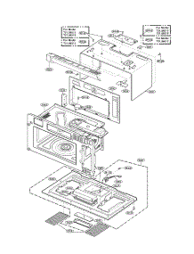 Oven Cavity Parts Assembly parts for Kenmore Microwave 721.86012010 (72186012010, 721 86012010) from AppliancePartsPros.com