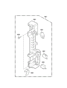 Latchboard Parts Assembly parts for Kenmore Microwave 721.86012010 (72186012010, 721 86012010) from AppliancePartsPros.com