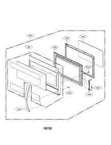Door Assembly Parts parts for Kenmore Microwave 721.86013010 (72186013010, 721 86013010) from AppliancePartsPros.com