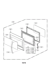 Door Assembly Parts parts for Kenmore Microwave 721.86019010 (72186019010, 721 86019010) from AppliancePartsPros.com