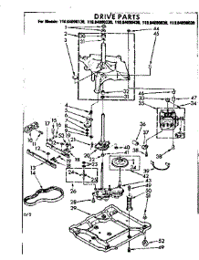 Drive Parts parts for Kenmore Washer 110.84090830 (11084090830, 110 84090830) from AppliancePartsPros.com