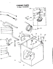 Cabinet Parts parts for Kenmore Washer 110.84350100 (11084350100, 110 84350100) from AppliancePartsPros.com