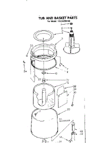 Tub And Basket Parts parts for Kenmore Washer 110.84350100 (11084350100, 110 84350100) from AppliancePartsPros.com