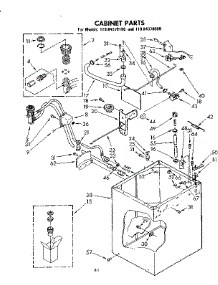 Cabinet Parts parts for Kenmore Washer 110.84370100 (11084370100, 110 84370100) from AppliancePartsPros.com