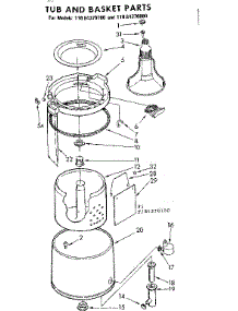 Tub And Basket Parts parts for Kenmore Washer 110.84370100 (11084370100, 110 84370100) from AppliancePartsPros.com