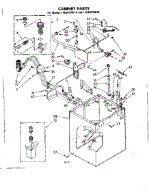 Cabinet Parts parts for Kenmore Washer 110.84370110 (11084370110, 110 84370110) from AppliancePartsPros.com