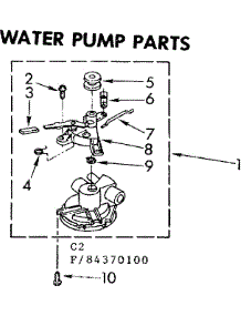 Water Pump Parts parts for Kenmore Washer 110.84370800 (11084370800, 110 84370800) from AppliancePartsPros.com