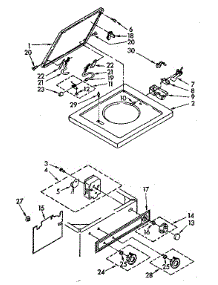 Top And Console Parts parts for Kenmore Washer 110.84390810 (11084390810, 110 84390810) from AppliancePartsPros.com