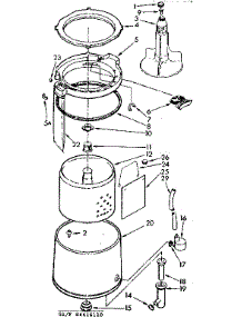 Tub And Basket Parts parts for Kenmore Washer 110.84416210 (11084416210, 110 84416210) from AppliancePartsPros.com