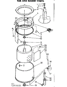 Tub And Basket Parts parts for Kenmore Washer 110.84416300 (11084416300, 110 84416300) from AppliancePartsPros.com