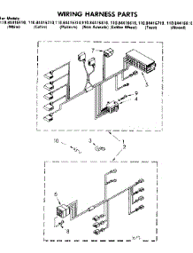 Wiring Harness Parts parts for Kenmore Washer 110.84416310 (11084416310, 110 84416310) from AppliancePartsPros.com