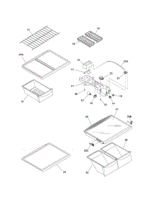 Shelves parts for Kenmore Refrigerator 253.67173503 (25367173503, 253 67173503) from AppliancePartsPros.com